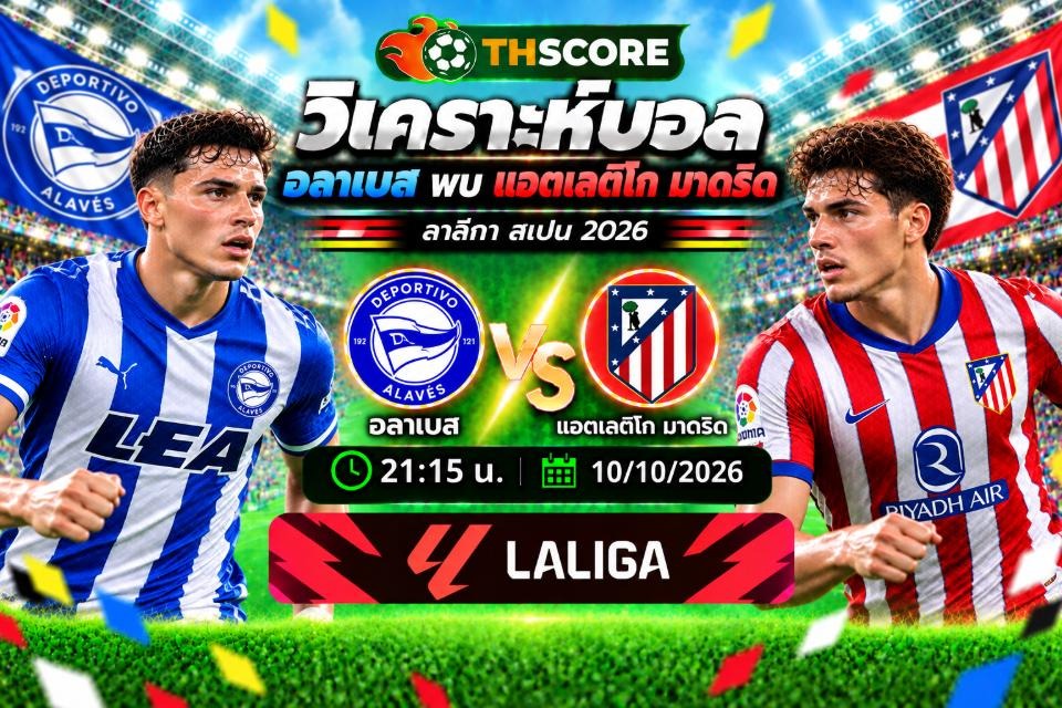 วิเคราะห์บอล อลาเบส แอตเลติโก มาดริด 21:15 10/10 – ลาลีกา สเปน 2026/27
